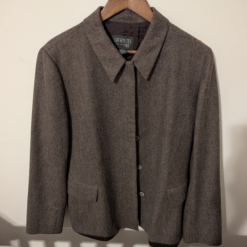 Lafayette 148 New York Brown Tailored Blazer